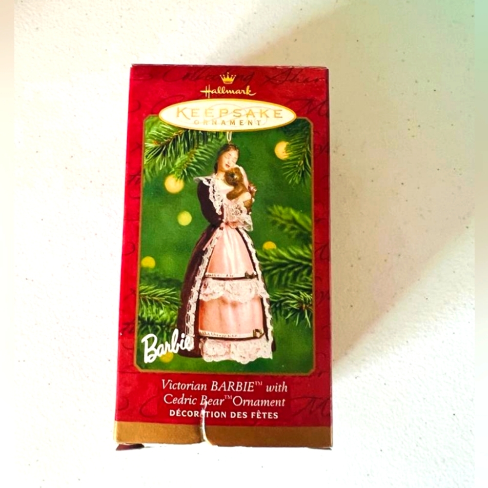 Victorian barbie with cedric bear ornament hallmark ornament - Picture 1 of 5